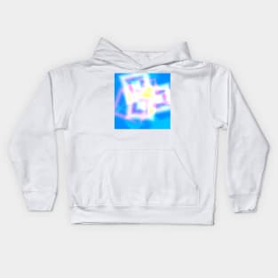 blue white pink yellow abstract texture Kids Hoodie